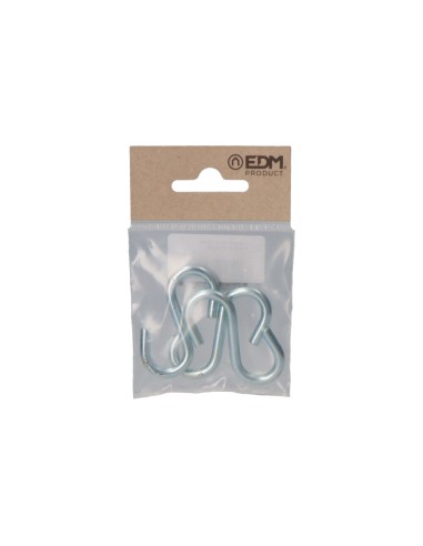 Pack 3 uds. gancho forma "s" 50 mm zincado