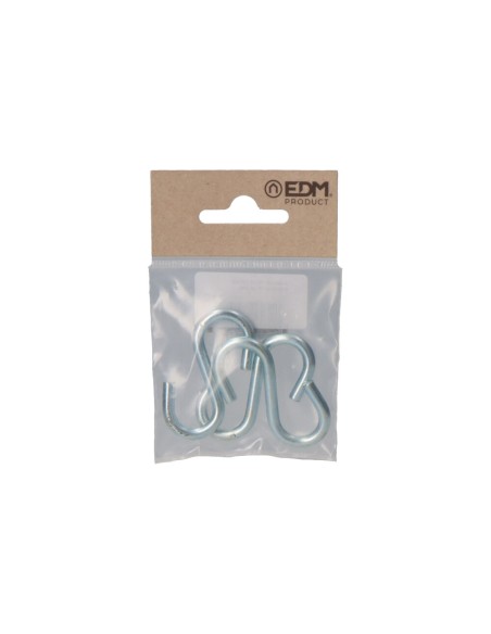 Pack 3 uds. gancho forma "s" 50 mm zincado