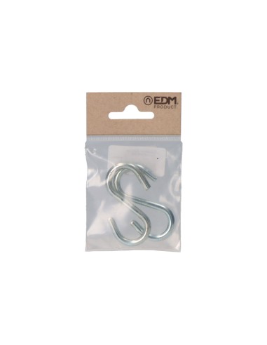 Pack 2 uds. gancho forma "s" 60mm zincado
