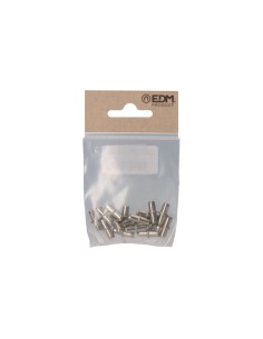 Pack 16 uds. porta-estante de hierro redondo nº 5 níquel 2