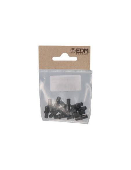 Pack 16 uds. porta-estante de hierro redondo nº 5 negro