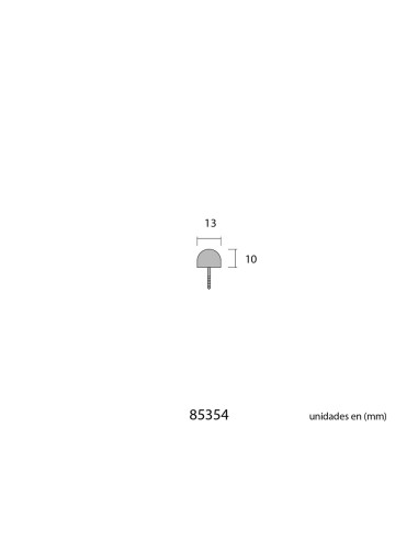 Pack 8 uds. porta-estante semi redondo pequeño...