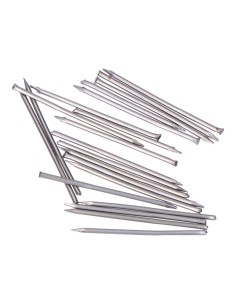 Pack 100 uds. punta aguja acero para tapeta 2,5cm