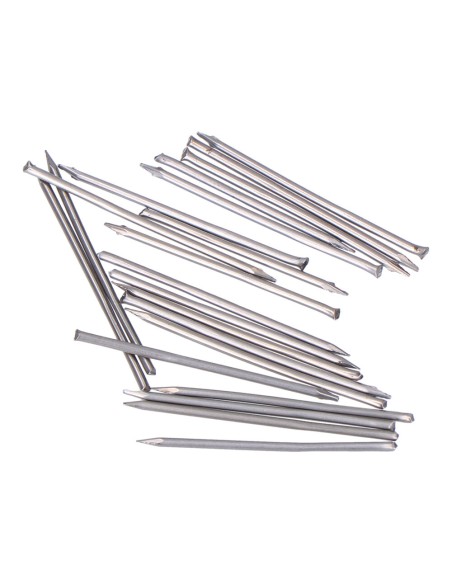 Pack 100 uds. punta aguja acero para tapeta 2,5cm