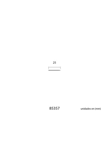 Pack 100 uds. punta aguja acero para tapeta 2,5cm