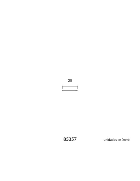 Pack 100 uds. punta aguja acero para tapeta 2,5cm