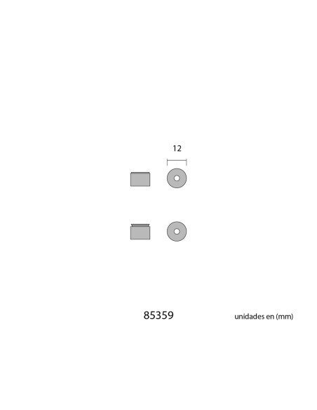 Pack 2 uds. soporte barra ø12 mm níquel