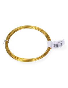 Alambre aluminio dorado, calibre ø1,5 mm x 5 m