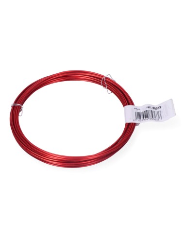 Alambre aluminio rojo, calibre ø1,5 mm x 5 m