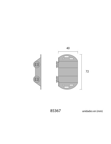 Cierre de imán doble para mueble hi fi