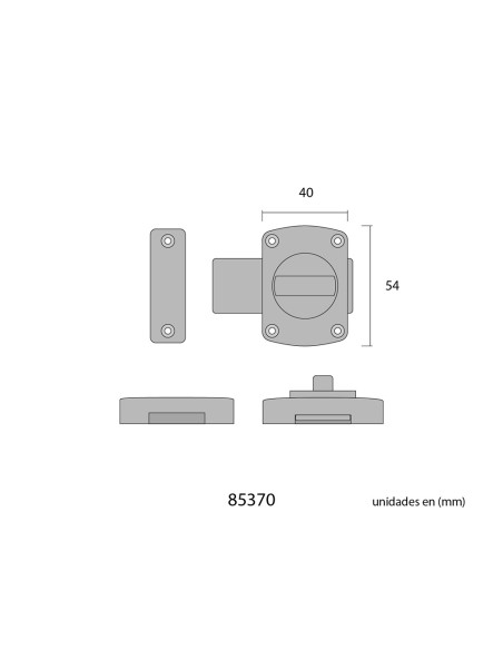 Pasador automático 40 mm latón