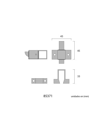 Cierre de aluminio para ventana dorado