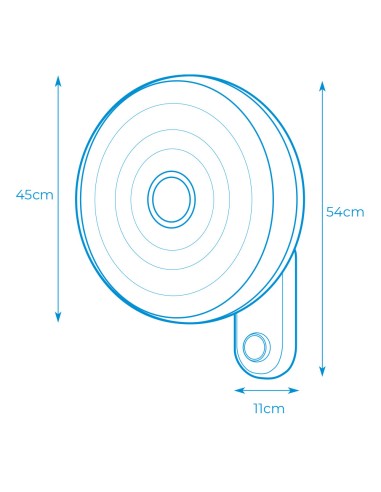 Ventilador pared blanco, potencia 55 w, aspas...