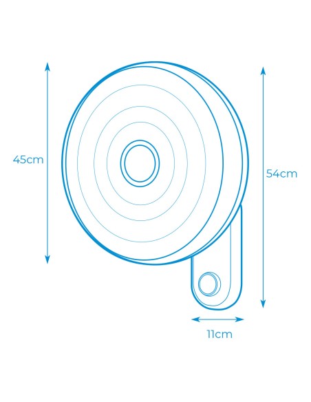 Ventilador pared blanco, potencia 55 w, aspas ø40 cm