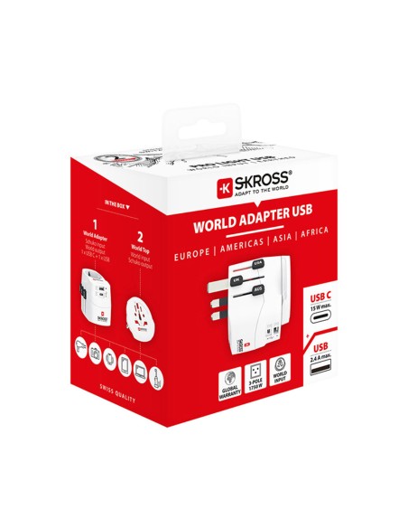 Set 2 multi adaptadores de viaje skross 1302472