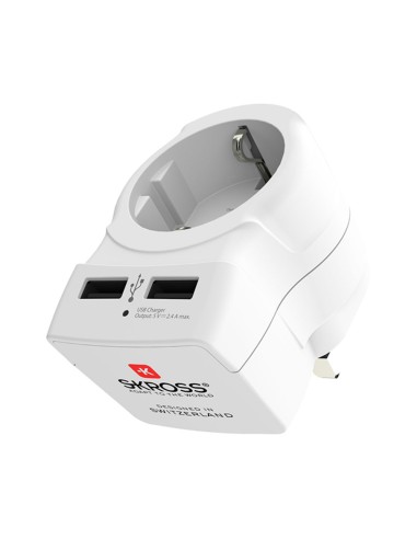 Adaptador europeo a reino unido usb skross 1500280