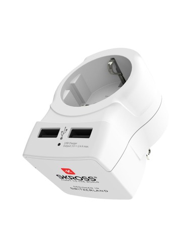 Adaptador europeo a estados unidos usb skross...