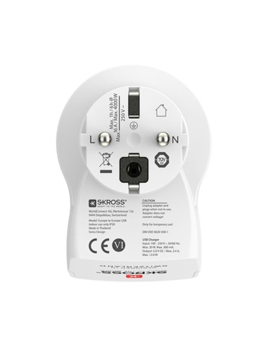Adaptador europeo usb skross 1500282