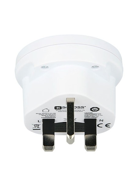 Adaptador mundial a reino unido con usb skross 1500267