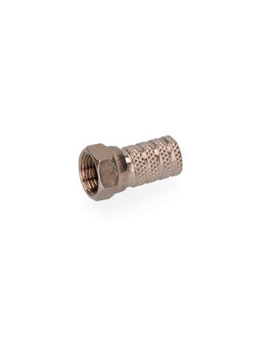 Conector "f" macho parabólica metálico retractilado