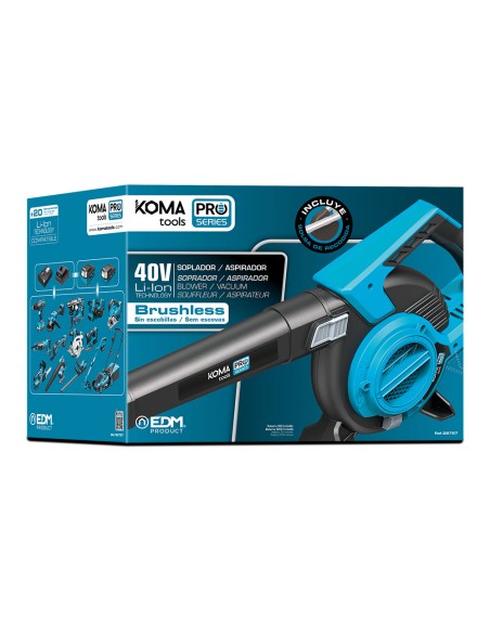 Soplador/aspirador/triturador 40v (sin baterias y cargador) brushless