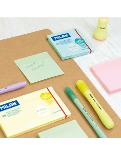 Bloc 90 notas super adhesivas azul pastel 76 x 127 mm 2