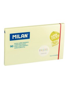 Bloc 90 notas super adhesivas amarillo pastel 76 x 127 mm