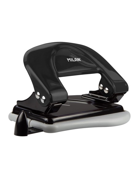 Perforadora para papel con guía negro