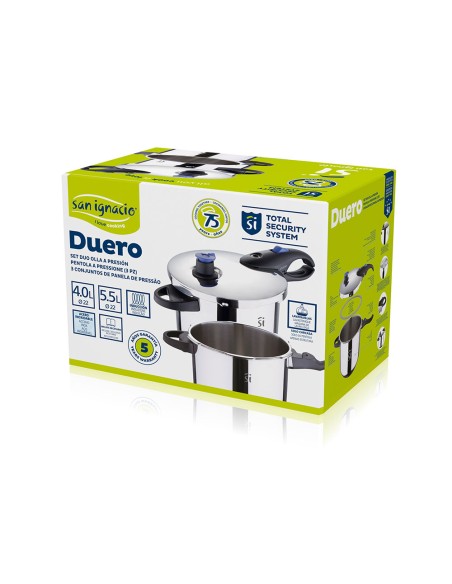 Set 3 piezas de olla a presion de acero inoxidable duero: ø22 cm. capacidad: 4 y 5,5 l