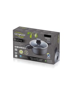 Cacerola de aluminio fundido ind con tapa bistro grey ø20 x 10 cm 2