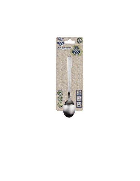 Set 3 unid. cucharilla de acero inoxidable reciclado mate root sg7773 san ignacio