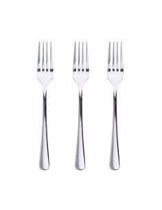 Set 3 unid. tenedores para postre de acero inoxidable brillo, natur