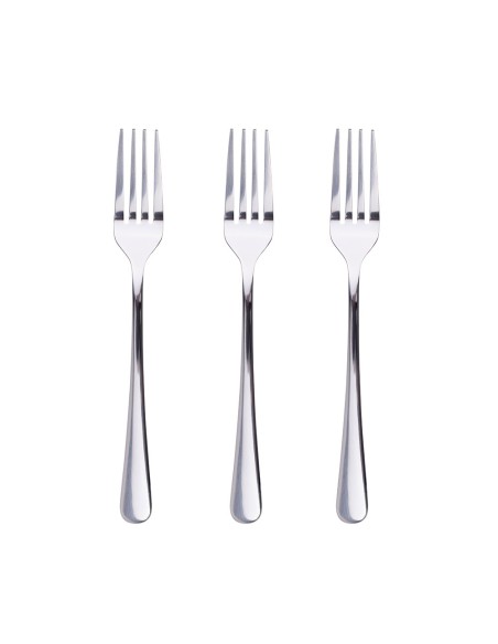 Set 3 unid. tenedores para postre de acero inoxidable brillo, natur