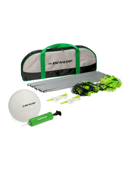 Set de voley playa con red, pelota e inflador dunlop