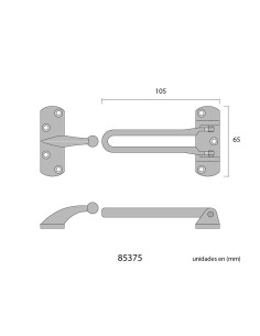 Retenedor seguridad zamak latón 2