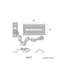 Cadena seguridad hierro latonado 2