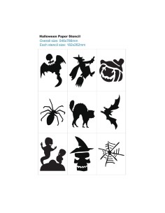 Set de decoración para ventanas halloween spray + plantillas 2