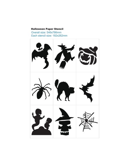 Set de decoración para ventanas halloween spray + plantillas