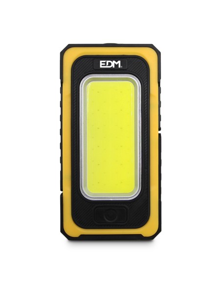 Linterna led solar recargable con gancho e imán cob 10w 750lm