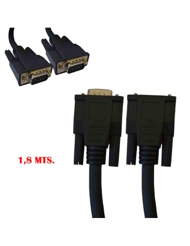 Conexión super vga macho- hembra 1,8m