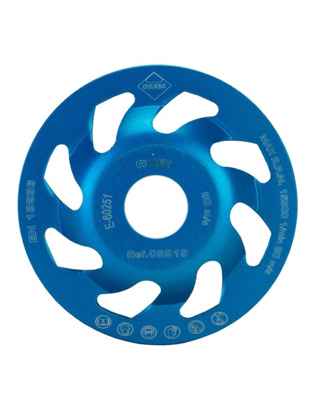 Muela desbaste fan cup para hormigón ø100mm r5919 rubi