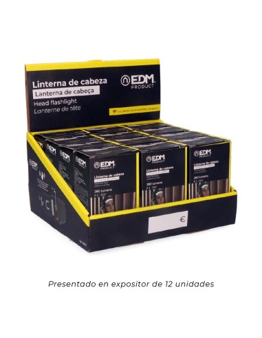 Linterna frontal con sensor recargable