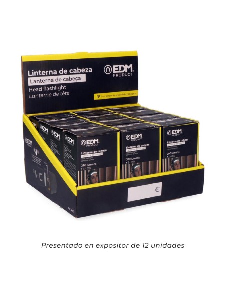 Linterna frontal con sensor recargable