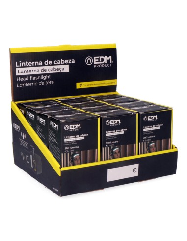 Linterna frontal con sensor recargable