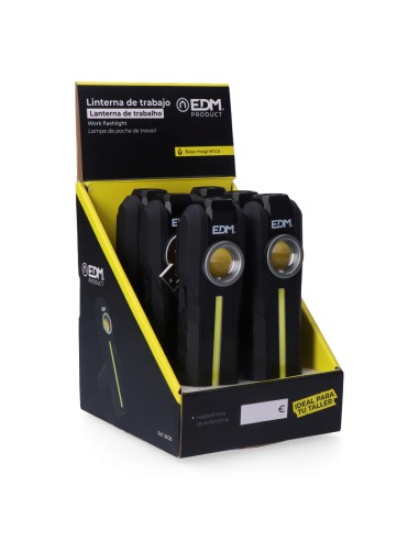 Linterna de trabajo cob 200lm + 200lm + spot...