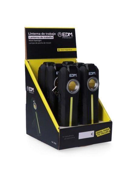 Linterna de trabajo cob 200lm + 200lm + spot superior 50lm