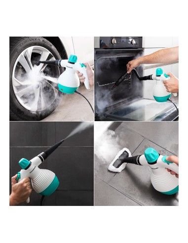 Vaporeta de mano multiusos con accesorios 9 en...