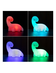 Luz nocturna decorativa led dinosaurio multicolor 2