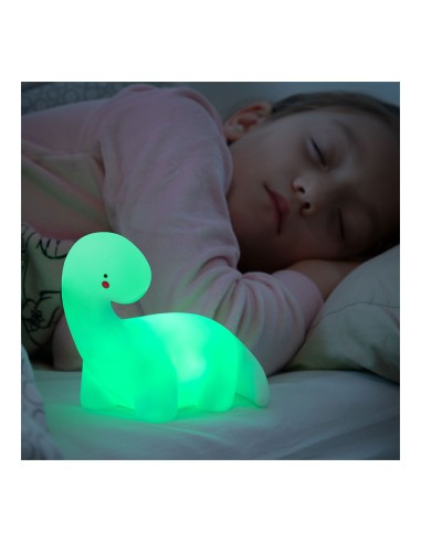 Luz nocturna decorativa led dinosaurio multicolor