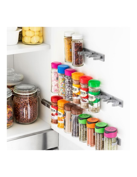 Organizador de especias adhesivo y divisible jarlock v0103336 innovagoods